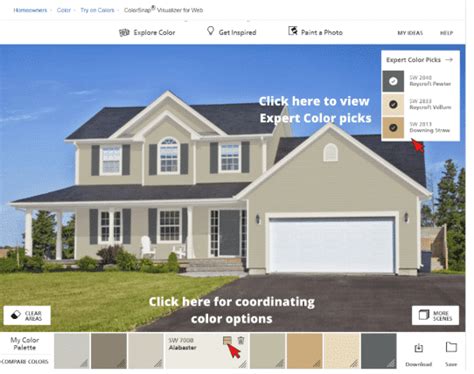 test paint colors on photos of your home|sherwin williams color visualizer tool.